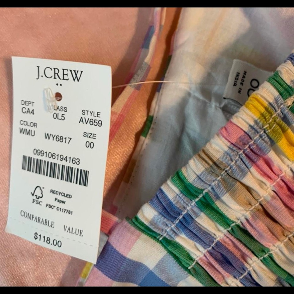 J.Crew Spring Summer gingham Dress - Picture 4 of 4